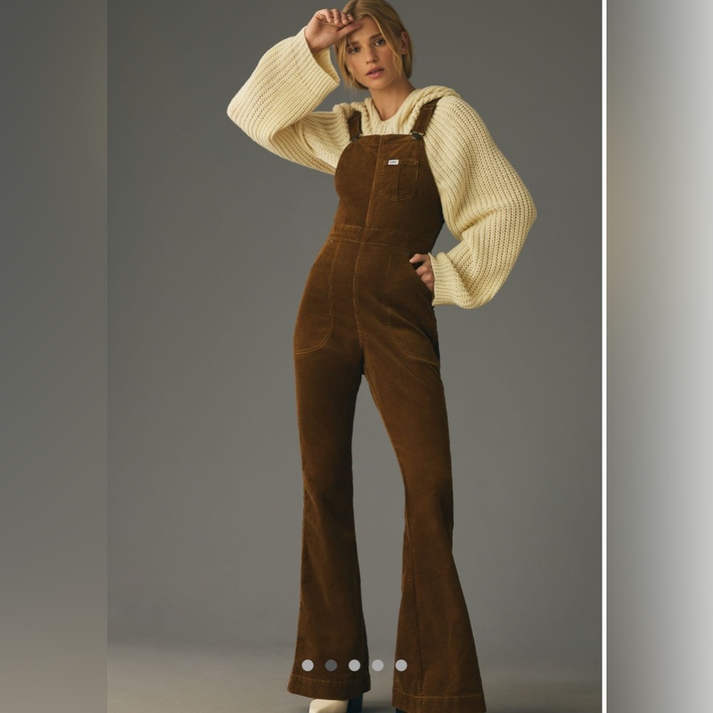 Lee for Anthropologie Brown Corduroy Jumpsuit